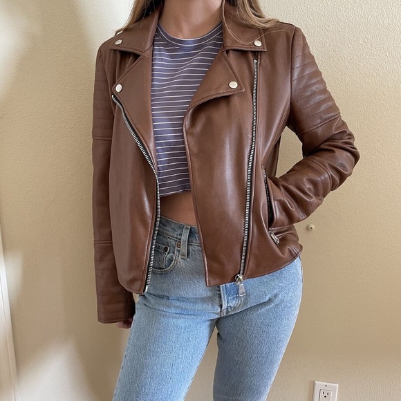 7 All Mankind Vegan Leather Jacket - Picture 1 of 6